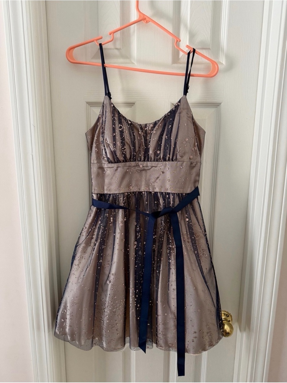 Vintage deLiA’s Y2K Navy Blush Sparkle Tulle Dress Size 7/8